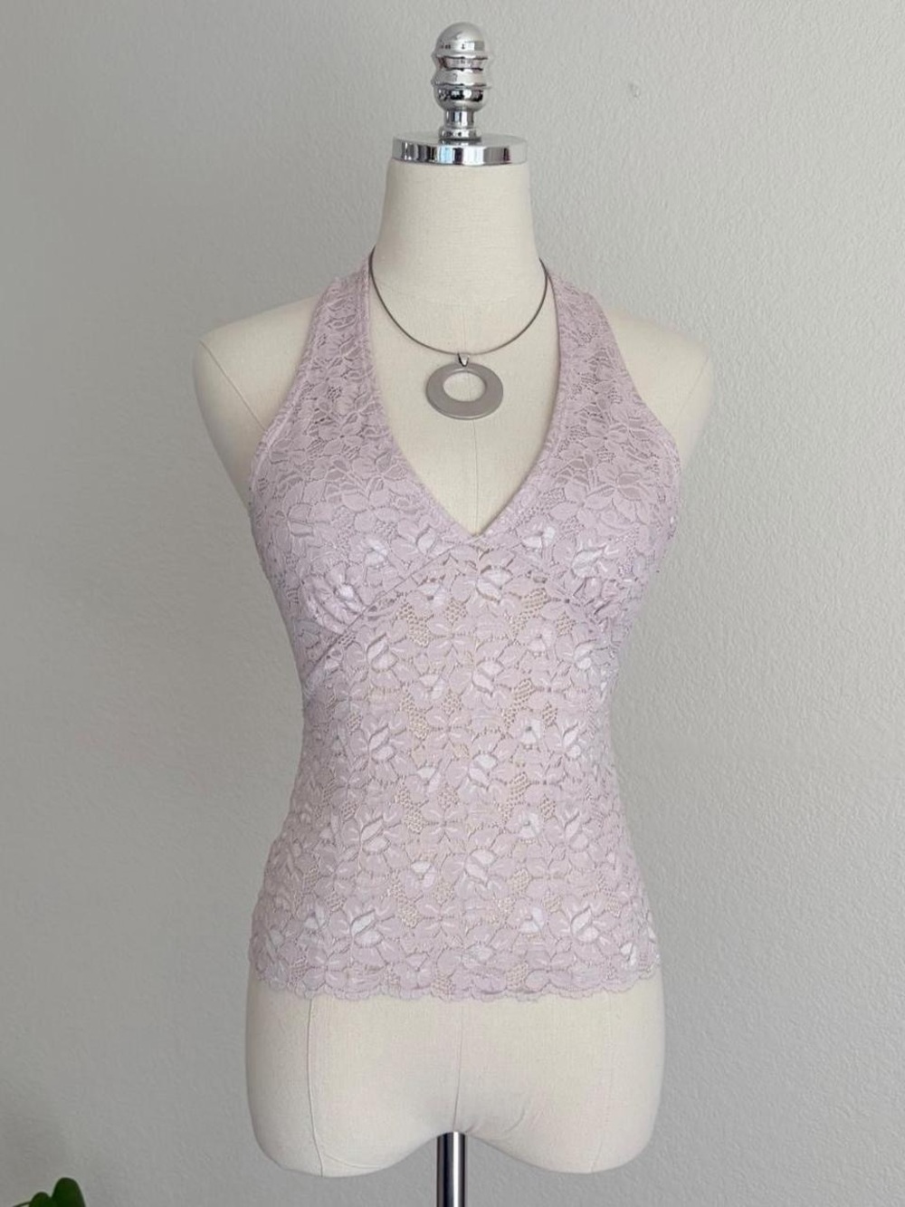 Wild Cat Lilac Lace Halter V-Neck